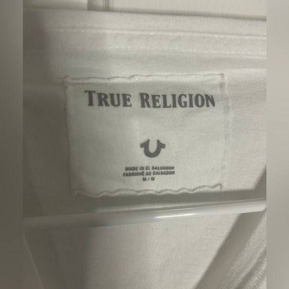 True Religion Mens T-Shirt Size Medium Logo White And Red (0328) - Picture 5 of 5